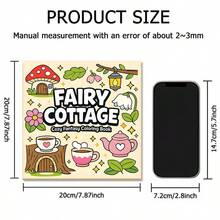 (Upgraded Deluxe Edition, Thicker Paper, 20.5*20.5cm) "A Fairy Cottage Cozy Fantasy Coloring Book: 22 Relaxing Pages", Suitable For Couples And Families, Suitable For Parties, Valentine's Day, Birthdays And Other Holidays. Painting And Learning Supplies, 22 Pages, Book, Coloring Book, Learning Supplies, School, Christmas, Halloween, Birthday, Back To School Gift, Coloring Book - Single Piece - View 6