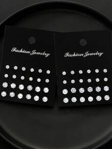 Bộ 48 khuyên tai đinh tán, kiểu dáng đơn giản, thời trang, phù hợp để đeo hàng ngày, đi nghỉ mát, hẹn hò, làm quà tặng ngày lễ, trang sức hẹn hò, phụ kiện du lịch, khuyên tai, khuyên tai đinh tán sành điệu, trang sức, khuyên tai chất lượng cao, khuyên tai nhỏ, nhiều chiếc khuyên tai, thời trang, dành cho người yêu thích trang sức. - Bạc - Xem 2