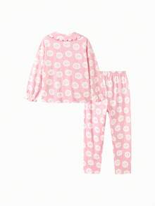 Balabala Tween Girl' Pajama Set, Boys & Girls Spring Loungewear - Pink - View 2