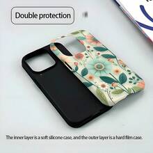 Una funda protectora de diseño floral multicolor adecuada para la serie  16/15/14/13/12/11 Pro Max Plus, que ofrece protección de marco completo como una funda de teléfono dos en uno, compatible con varios modelos. - Colores mixtos - Ver 7
