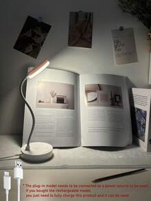 1pc 360° Adjustable Gooseneck USB Reading Light, Bedroom LED Lamp, Eye-Caring Desk Lamp, Bedroom LED Light, Book Light, Bedside Reading Lamp, USB Powered, Dimmable By Long Press - Multicolor - View 6