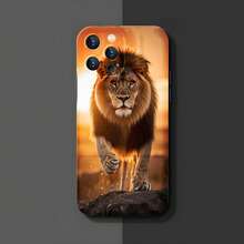 1PC Phone Case ,  Lion Running On Rock Sunset , Stylish Phone Case, Phone Decoration, All-around Lens Protection, Creative Small Gift, Funny Gift for Boys and Girls - ブラック - チェックする 3