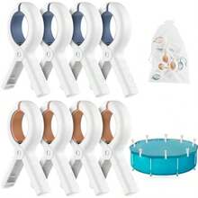 8 Pinzas para Ropa, Pinzas Grandes para Toallas de Playa de Resistencia Que No Dejan Marca con Bolsa Pinzas Ropa, Pinzas de plástico Clips para Tendedero, Calcetines, Toallas, Edredón(default) - Multicolor - Ver 2