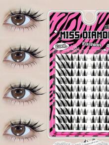 496pcs/100pcs/36pcs Nine-Tailed Rabbit & Fox Lili 30D+40D Cluster False Eyelashes | Fluffy Natural False Eyelash Set, Includes Daily Makeup Tools - Black - View 8