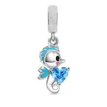 DIY兔子云马龙羊龟动物多系列串珠吊坠，适配原装欧洲女士纯银手链首饰礼品 - 彩色 - 查看 18