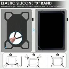 Funda universal para tablet de 10 pulgadas, funda protectora para tablet Android de 10.1 pulgadas, funda protectora para tablet de 9.6 a 10.5 pulgadas, funda de piel sintética para tablet - Enchufe EU Tipo F(220-240V) - Ver 3