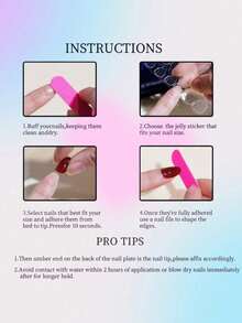 10 Pieces Of Handmade Press-On Nail Art, 3D Nails, Cute And Simple Style, High-End Quality, Reusable, Suitable For Everyday Wear, Dates, Holidays, And Can Also Be Given As Gifts. - Multicolor - View 6