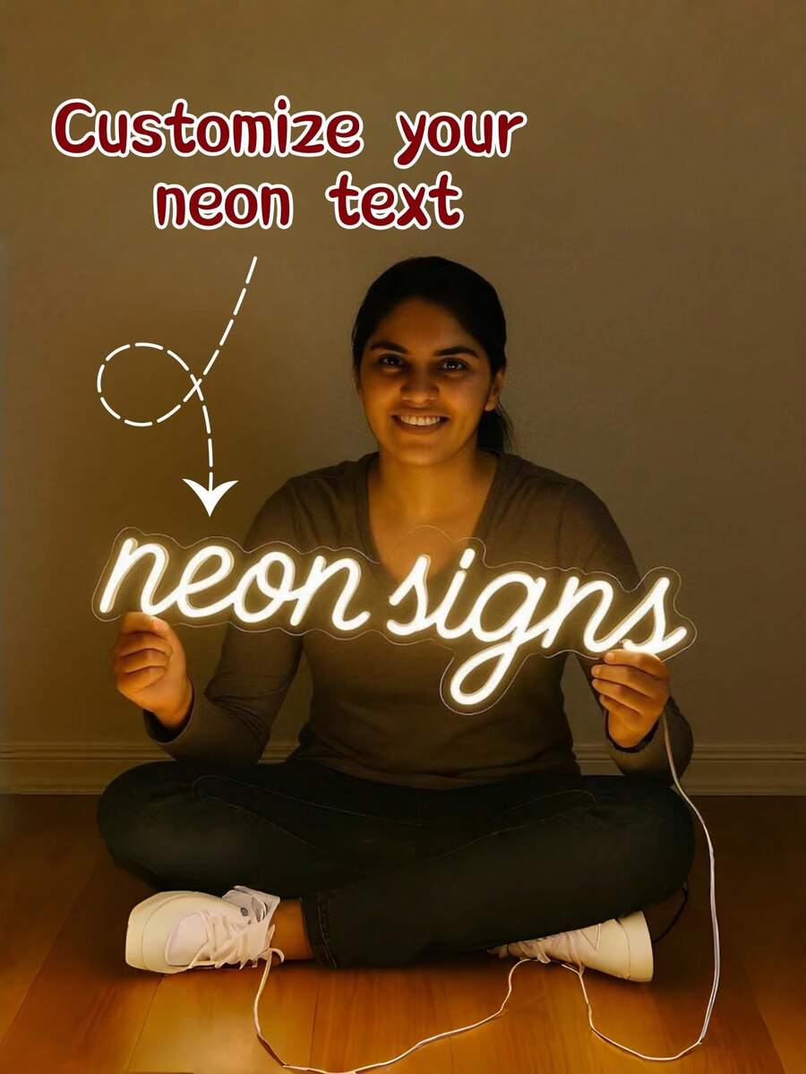 1pc Customized Neon Light Sign - Personalize Your Message, Bright And Eye-Catching, An Ideal Choice To Add A Unique Style To Your Living Space Or Room - Multicolor - View 1