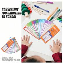 1set Math Games Cards For Kids Math Addition Subtraction Multiplication And Division Flash Cards,Multiplication Flashcards Division Learning Toys For Toddlers(Random Style)(Pen And Ring Color Random),Colors,Kids Educational Toys - Multicolor - View 3