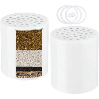 4 Pc Luxau 20 Stage(Also Fit 15, 18 Stage) Shower Filter Replacement Cartridge, Shower Head Filter Refill, For Hard Water Chlorine Heavy Metal, Skin Hair, Fit Any Similar Design Shower Water Filter