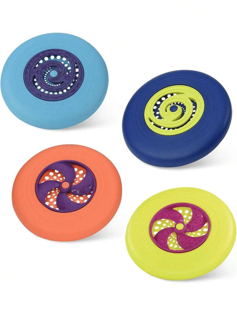 B. Toys – Juguete de Discos Voladores – 4 Frisbees Coloridos – Juguete para Jugar afuera - Juegos para niños – Set de Discos voladores para Jugar en el Parque o la Playa – 4 años +,37856806 - Rosa Roja - Ver 1