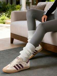 Adidas Unisex SAMBA OG Casual Sneakers In Wonderful White/Dark Red/Resin Yellow, JS3830 - Wonderful White/Dark Red/Resin Yellow - View 2