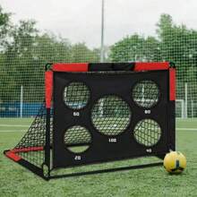 2 In 1 Football Goal Posts For Kids Foldable Football Net Pop Up Goal Target Net - Black - View 4