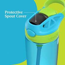 mhjContigo - Paquete de 2 botellas de agua Aubrey de 20 onzas con popote de silicona limpiable tapa a prueba de derrames apto para lavaplatos frambuesa lima fresca arándano enebro sin BPAsleeping Bags - Frambuesa azullima fresca y arndanoenebro - Ver 8