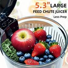 celiberry Cold Press Juicer Machines, Slow Masticating Juicer With Large Feed Chute For Whole Fruits & Vegetables, Easy To Clean, 300W Multi-Function Blender For Kitchen, 99% High Juice Yield, Quiet Juicer Extractor,  Anti-Clog, Idea Gifts For Holiday - US A Type Plug(110-127V) - View 3
