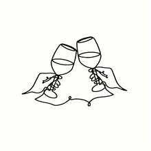 1 件黑色优雅金属酒杯剪影墙饰 - 完美适用于家居、卧室、客厅、餐厅和书房装饰 | 室内/室外均可使用 - 黑色 - 查看 5