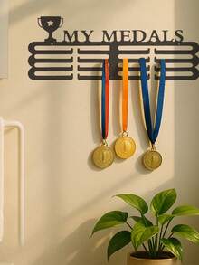 Hello Young 1 Pc Medal Hanger For Displaying Sports Medals & Ribbons - Perfect Home Wall Decor For Hockey, Handball, High Jump. Features Multiple Hooks.
