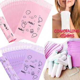 20pcs Disposable Sanitary Pad Bags, Women Hygiene Product Bags, Suitable For Tampons And Sanitary Pads, Self-Sealing Personal Disposable Bags, Protect Privacy And Block Odor, Multi-Functional Portable Storage Bags