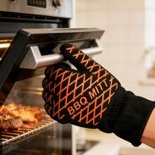 耐高温达 1472°F 烤箱手套，防火厨房烤箱手套，专为烹饪、烧烤、煎炸、烘焙而设计