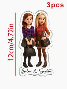 Customized Cartoon Acrylic Family Photo Magnet, Personalized Fridge Sticker, Photo Gift For Wedding Engagement Birthday And Anniversary, Couple Gift, Unique Gift - C-cartoon Fridge Magnets - View 11