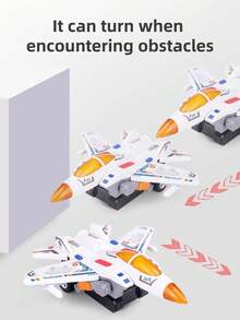 STEM Children's Robot Fighter Toy - A Children's Electric Airplane Toy With Lighting, Music, And Electric Rotation Functions (Excluding Batteries). This Airplane Model Is Suitable As A Birthday Gift For Boys During Easter And Ramadan, A Party Prize, And Has A Realistic Model Design. Children's Toys, Boys' Toys, Airplane Toys, Helicopter Fighter Models - Transforming Airplane Robot - View 7