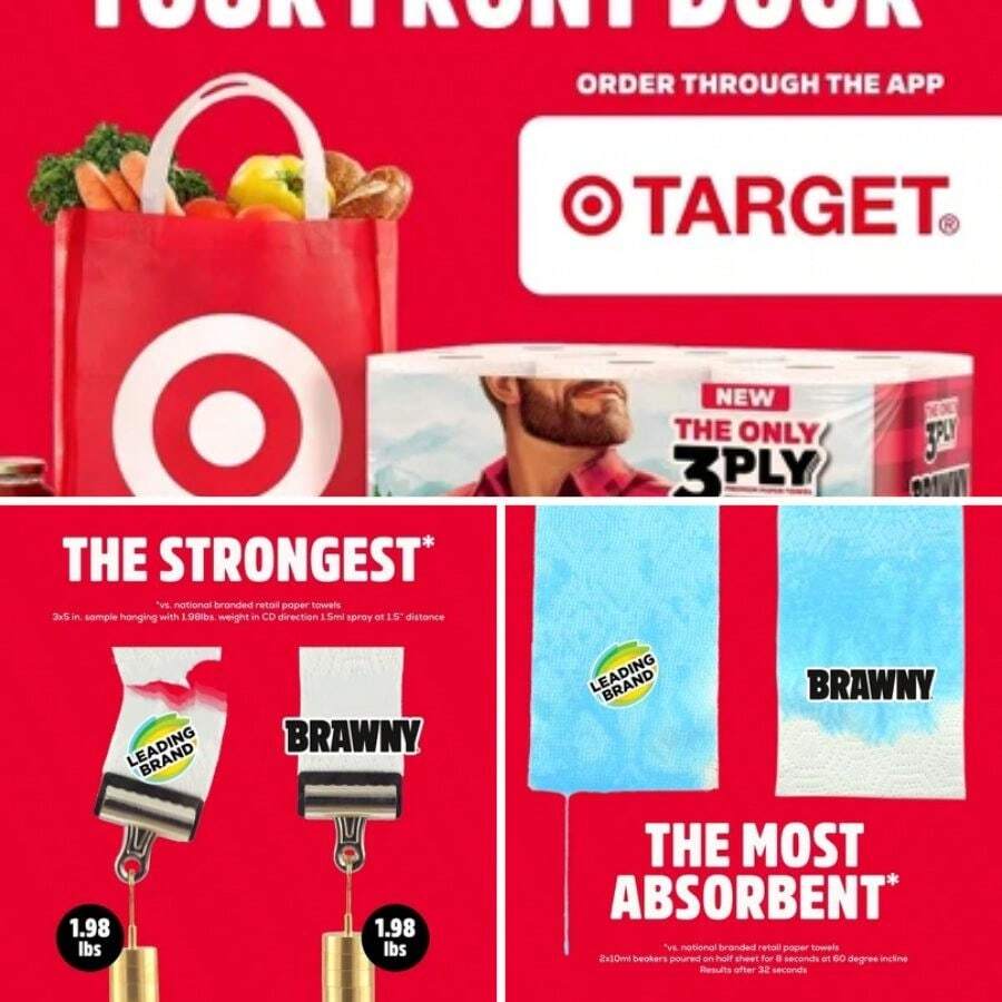 Brawny Tear - A - Square Paper 3 - Ply Paper Towels - 6 Triple Rolls - Default - 查看 1