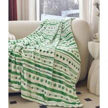 2026 Elegant Comfort Velvet Touch Ultra Plush Christmas Holiday Printed Fleece Throw/Blanket-50 X 60inch, (Reindeer), 50 X 60 Inch (W912) - 花三葉草 - 查看 5