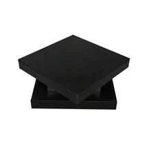 High-Gloss Black Square Coffee Table With Rotating Top - Modern Techno Style With 16 LED Lights, 70x70x36 Cm, 360-Degree Rotating Table - Black - View 10