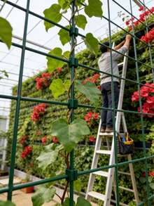 High Strength Green Nylon Zip Ties, Self-Locking Garden Plant Ties For Securing Vines, Leaves And Lawn