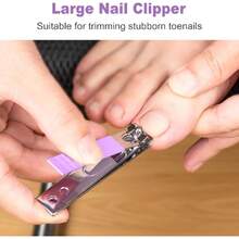 Nail C Set, 4 PCS Ultra Sharp Nail Cs For Men, Women, Adults Toenail Fingernail Cs, Stainless Steel Nail Cutter & File, Purple,37984153 - Màu tím - Xem 6