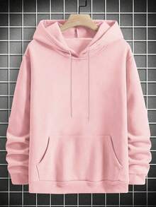 Men's Autumn/Winter New Casual Creative Text & Cartoon Bear Print Hoodie Sweatshirt