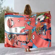 Smiling Friends Cartoon Character Flannel Blanket - Màu sắc hỗn hợp - Xem 2