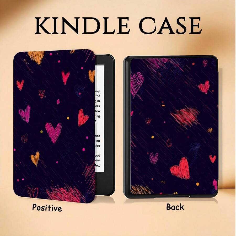 Colorful Heart Pattern Kindle Paperwhite 5th/6th/7th, Paperwhite 10th/11th/12th, Kindle (Colorsoft)/10th/11th/12th Compatible Protective Case, Kindle Accessories/Valentine - Multicolor - View 1
