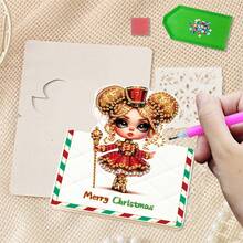 Bộ 6 thiệp chúc mừng đính kim cương - Dòng sản phẩm Phụ nữ xinh đẹp, có thể gấp lại, thích hợp cho các ngày lễ, sinh nhật và các dịp khác. Bao gồm 6 phong bì và thiệp được trang trí bằng kim cương pha lê lấp lánh. Thiệp tự làm, một món quà lý tưởng cho ngày lễ, dễ thương và giá cả phải chăng. - Nhiều màu - Xem 6