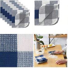 OpenHIDII Juego bsico de paos de Cocina de algodn y polister, 12 x 12, Aqua 6 Unidades - agua (aqua)+12x12" - Ver 12