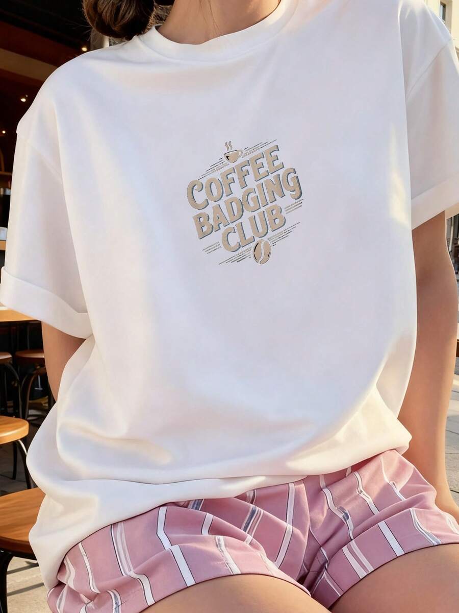Camiseta del Club de Insignias de Café - Blanco 1 - Ver 1