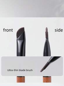 Precision Sickle Shaped Eyeliner Brush, Flat Angled Eyebrow Brush, Makeup Brushes For Lash Line And Undereye Area - Khaki - View 7