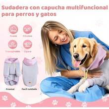 wishkit Suéter con Capucha para Perros, Ropa de Invierno Suave y CóModa con Agujero para Correa, Ideal para Perros Medianos y Grandes, Material Cálido para Clima Frío (Gris, 4XL) - Gris-5XL - Ver 5