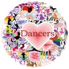 Dancing Stickers 50PCS Waterproof Vinyl Dance Decals For Water Bottle Laptop Guitar Car Bumper Luggage Skateboard Cute Aesthetic Dancer Gifts For Teens Girls Boys - 舞蹈 - 查看 6