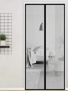 Mosquitera Magnética para Puerta, Cortina Anti Insectos Mosquiteras Magnética, Cierre Automático,Rayas Negro Anti-mosquito Malla para Sala de Estar Balcón Patio - Multicolor - Ver 1