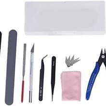Kit de Herramientas de Modelo Alicates, Pinzas Cuchillo para Tallar Archivos Conjunto de Herramientas Artesanales Modelador de Construccin de Hobby Conjunto de Herramientas Bsicas para Impresi - como se muestra en la figura - Ver 2