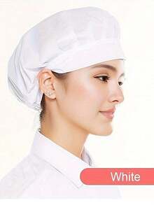 1pc Adjustable Elastic Chef Hat, Unisex Cooking Cap, Oil-Proof Work Hat, Dust-Proof Hair Cover, Suitable For Restaurant, Factory, Kitchen, Cooking, Hair Protection, Workshop, Food Service, Mother's Day Gift - 彩色 - 查看 5