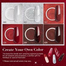 Dip Powder Set,6 Colors Sparkling Silver&Burgundy Glitter Red Dipping Powder Starter Kit French Nail Art Manicure DIalon Gifts For Women,No Need Nail  Cured,37983891 - 灰色 - 查看 5