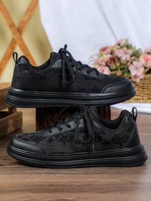 男女通用黑色网球鞋 - 多功能女鞋，透气网眼鞋面 - 柔软鞋底设计，适合短跑和日常休闲穿着 - 四季皆宜的步行鞋 - 柔韧EVA鞋底 - 女士运动鞋 - 全黑 - 查看 3