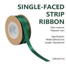 10mm Single-Sided Satin Ribbon Roll – Polyester Ribbon For Gift Wrapping, Bows, Sewing, And DIY Crafts - Silver - View 4