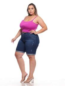 TOP Cropped Feminina Suflex Strap PLUS SIZE - Purple - View 5