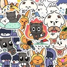 24pcs TXT Boyband Cartoon Animal Stickers, High-Quality Stickers Of Choi , Choi , Choi , Seo Taehyun For DIY Phone Case, Water Bottle, Luggage, Notebook, Wallet Decoration, Gift - Multicolor - View 2