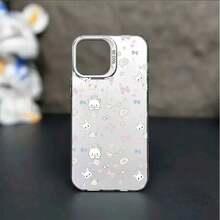 おしゃれなスマホケース 11/12/13/14/15/15pro/15 Plus/15 Promax/7plus/8plus/11pro/12pro/13pro/14pro/11promax/12promax/13promax/14promax/14plus/5 - 半透明シルバー - チェックする 1