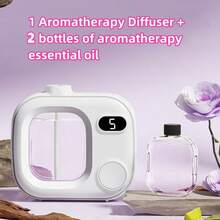 1 Set Smart Aroma Diffuser Kit, Aroma Mist, Essential Oil Diffuser. Essential Oil Set, Home Fragrance Diffuser, Floral Essential Oils, Oil Diffuser, USB Humidifier Aroma Diffuser, Rechargeable Aroma Diffuser, Air Freshener, Home Decor Fragrance. - White - View 16