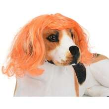 Funny Orange Long Curly Dog Wig, Cat Cosplay Wig, Pet Wigs For Halloween, Christmas, Parties, Festivals, Dog Wigs For Small Medium And Large Dogs,38049243 - Reddish Brown - Xem 2